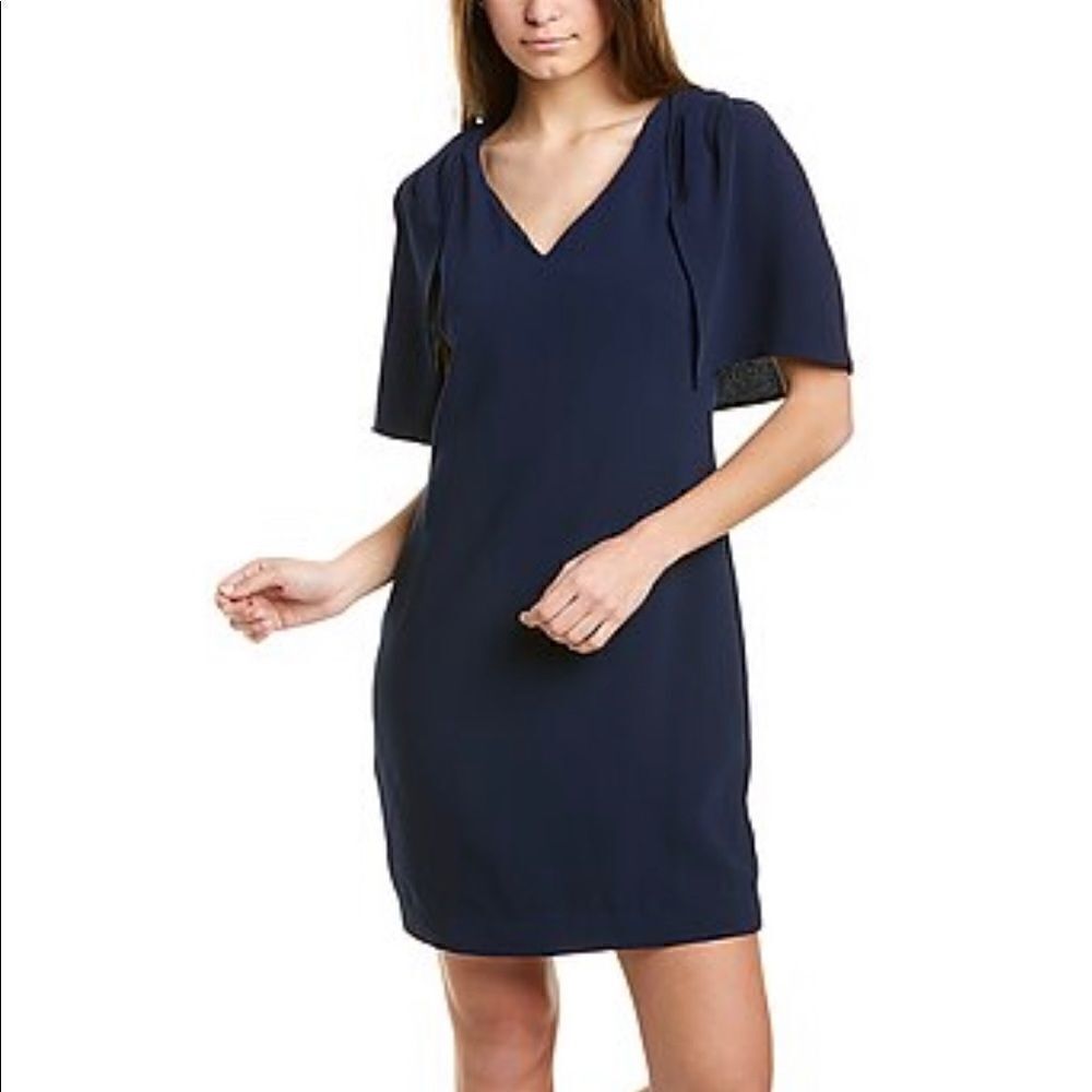 New Trina Turk Navy Tropical Mini Dress